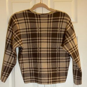 Plaid Brown Sweater